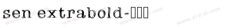 sen extrabold字体转换